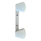 White metal coat hook