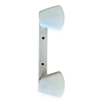 White metal coat hook