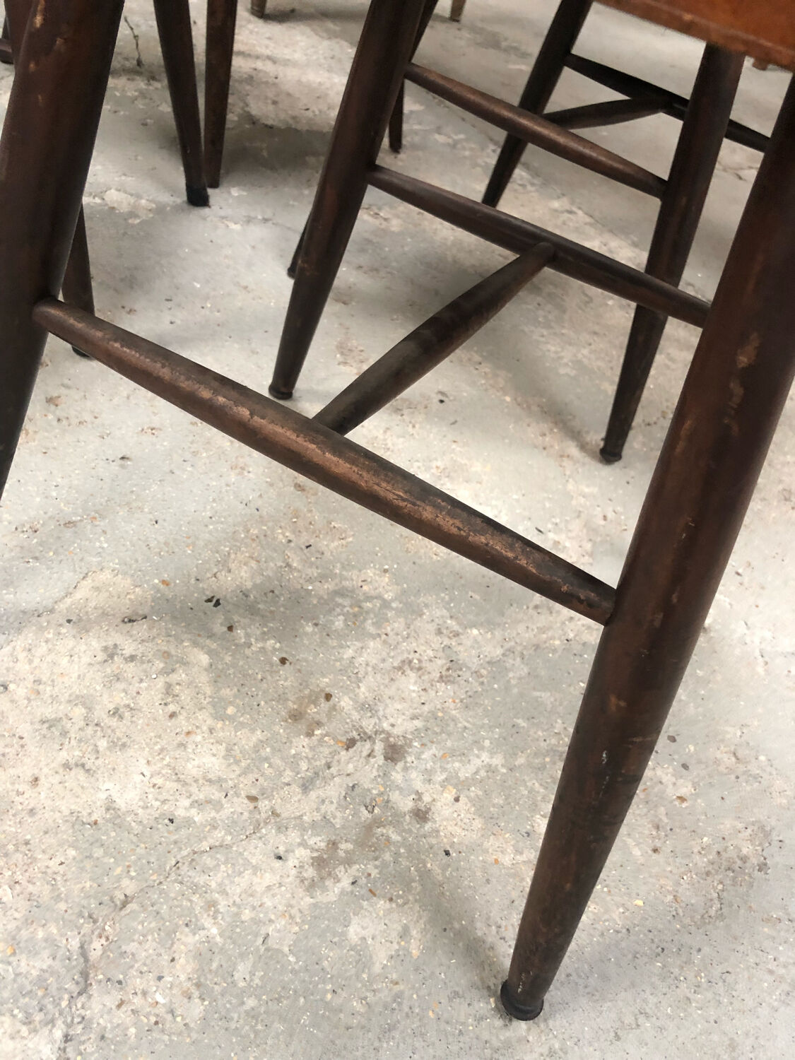 4 Old oak bistro chairs