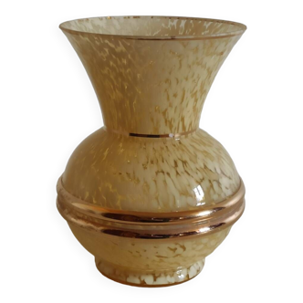 Small yellow clichy vase