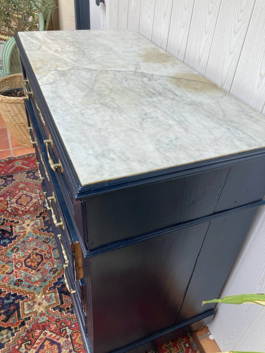 Chest of drawers with marble