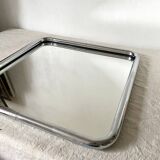 Vintage tubular chrome mirror, 70s