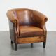Sheepskin leather club chair