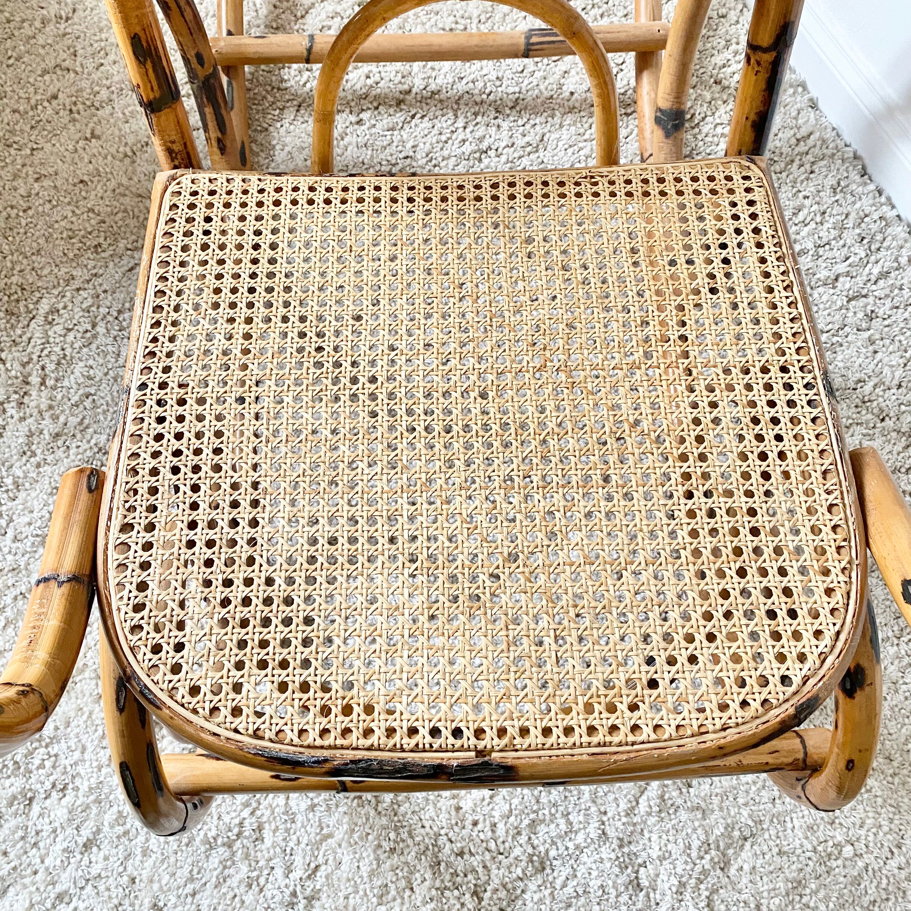 Vintage rattan rocking chair