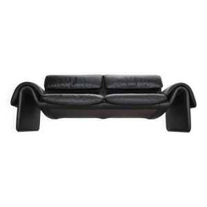 Canapé De Sede en cuir noir, design
