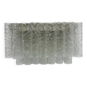 Applique murale en verre glacé Doria Leuchten, années 1970
