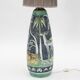 XXL lamp by M Zawadski, hand-painted Tilgmans, Sweden, 1961, signed and dated.