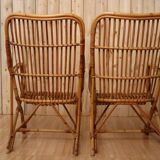 Pair Rattan Armchairs