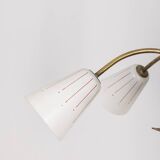 Vintage 60's chandelier, red metal and glass, italian design