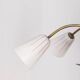 Vintage 60's chandelier, red metal and glass, italian design