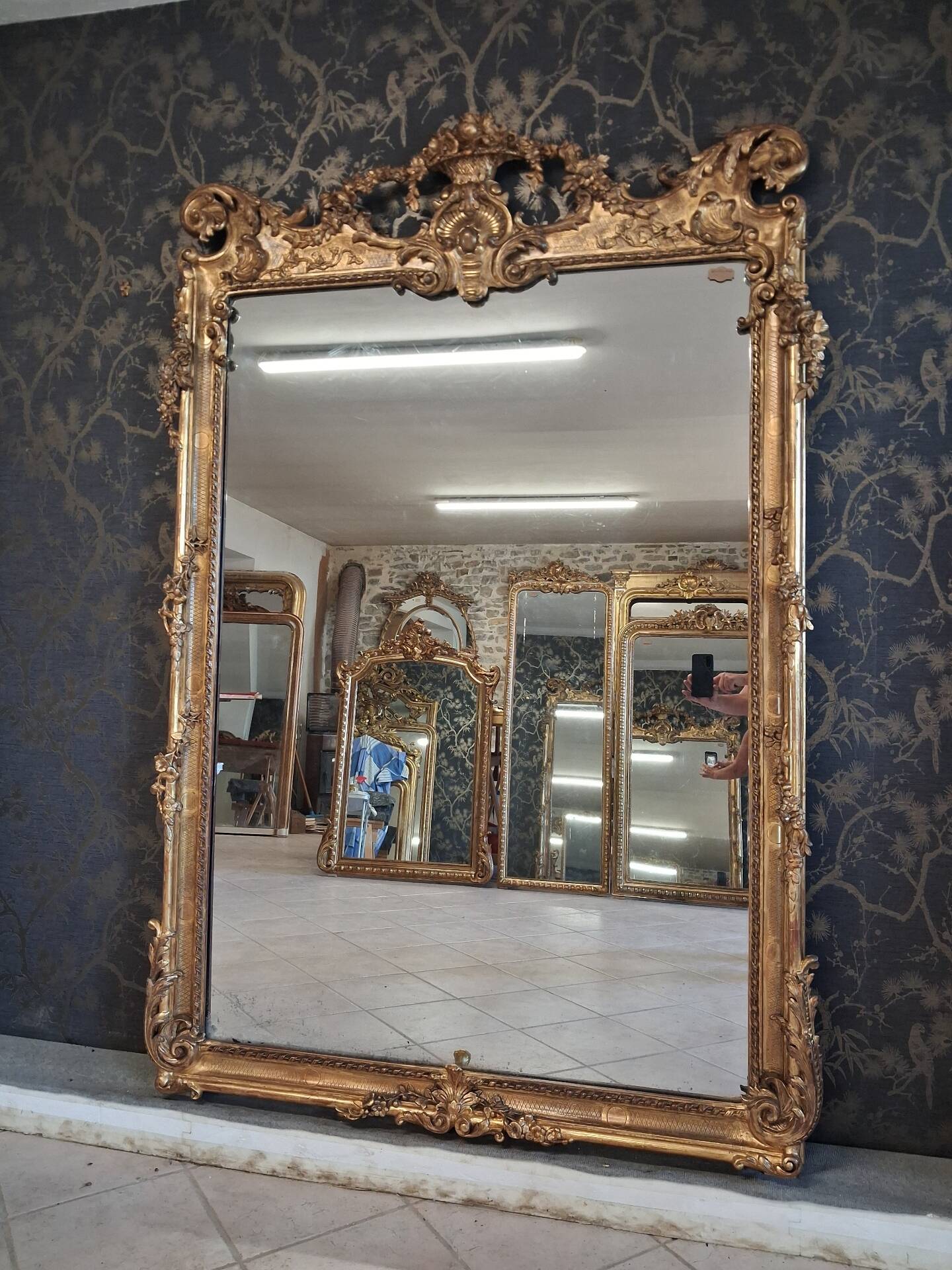 Miroir époque XIX 205 x 140