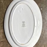 Creil & Montereau oval dish in white ironstone, "Labrador" service