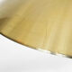 Brushed aluminum pendant light with golden finish, Denmark 1970