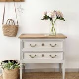 Louis XVI style chest of drawers known as sauteuse