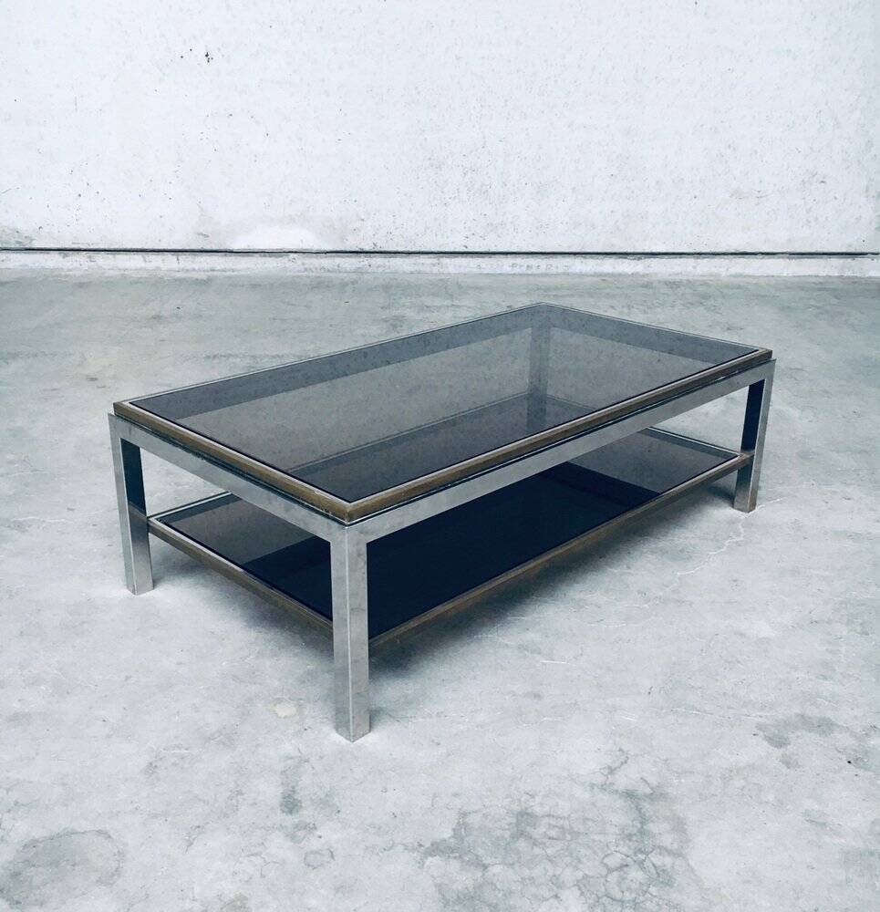 Hollywood Regency Flaminia Two Tier Coffee Table, France, 1970s