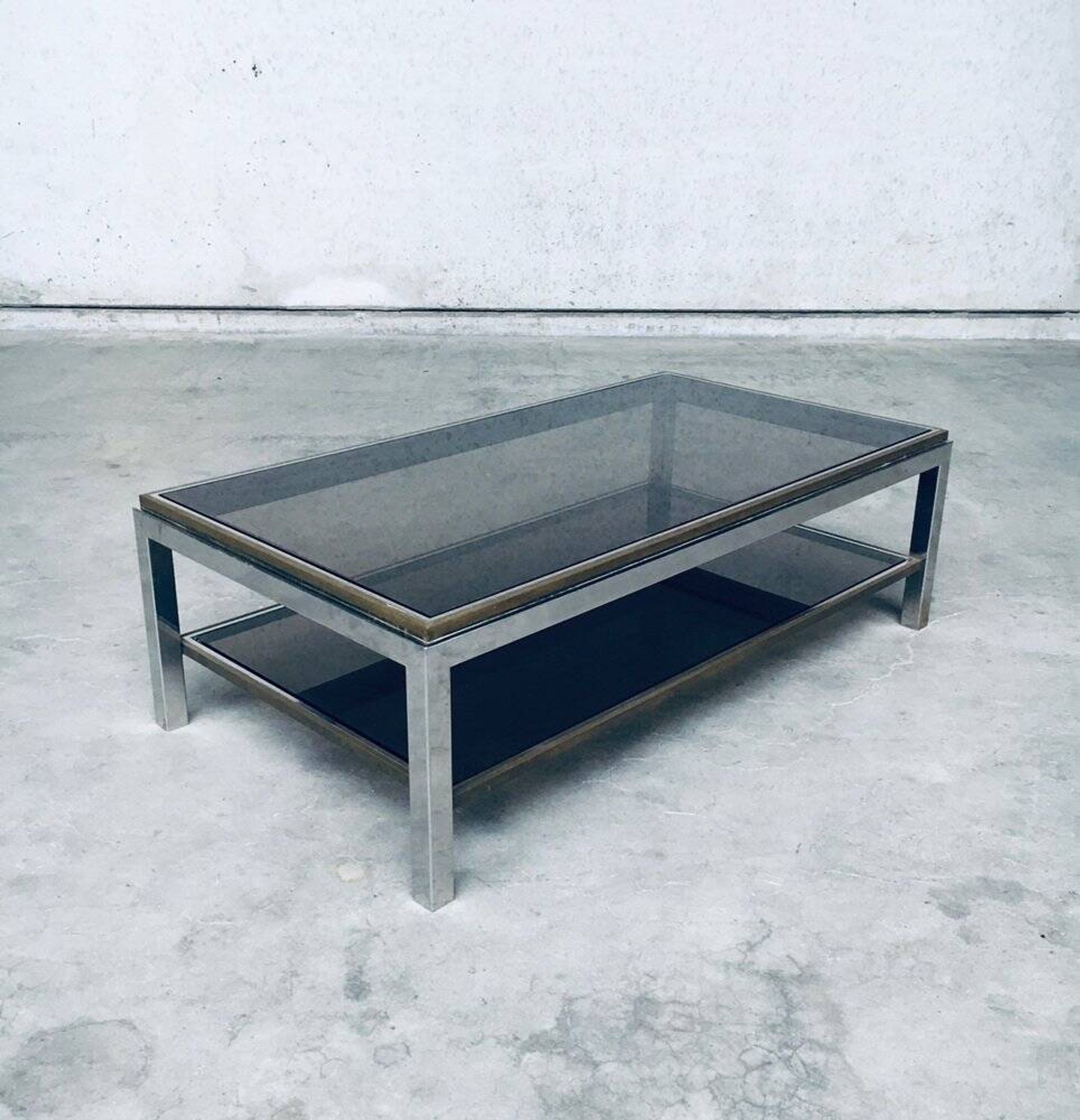 Hollywood Regency Flaminia Two Tier Coffee Table, France, 1970s