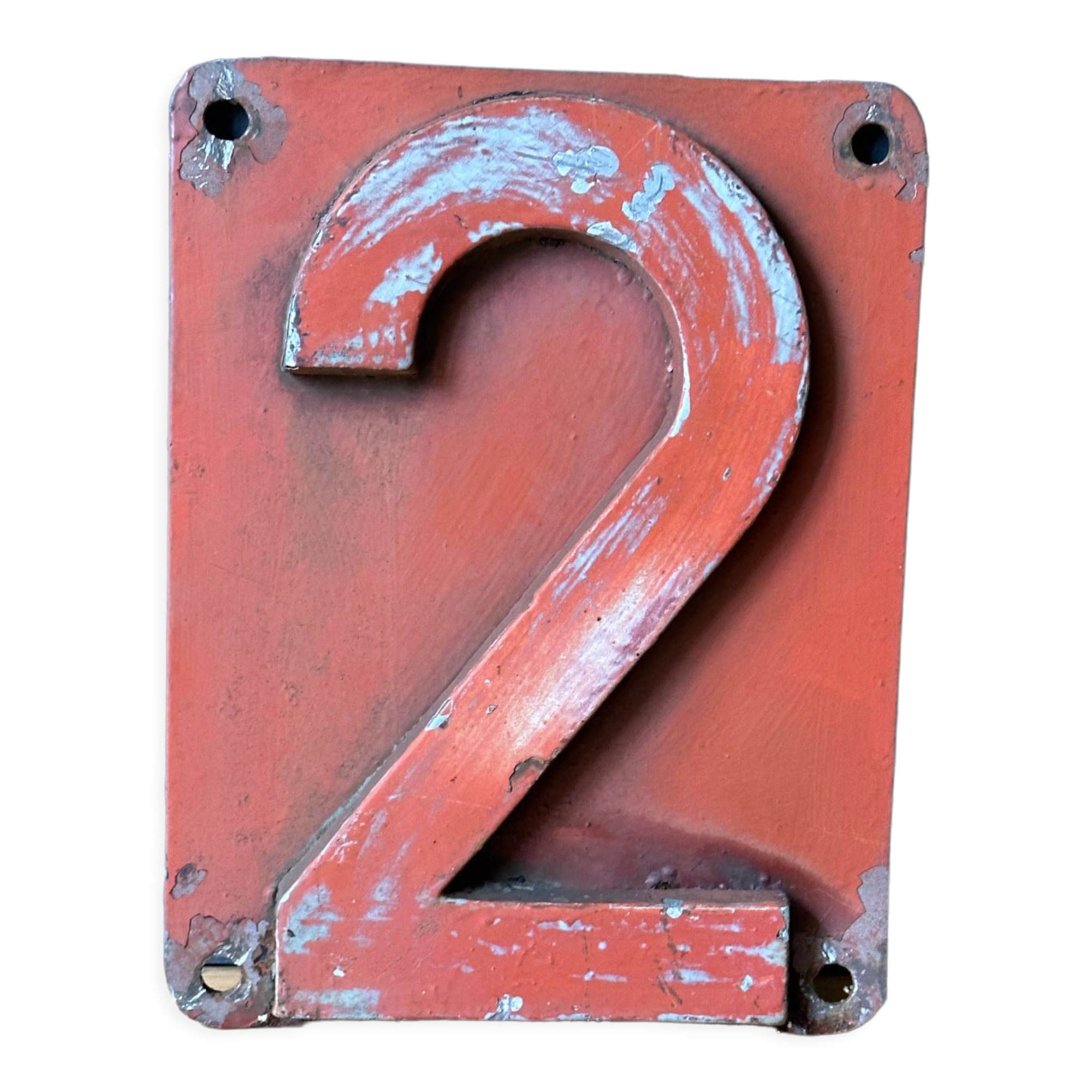 Vintage 1970's 2nd class railroad car plate