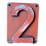 Vintage 1970's 2nd class railroad car plate