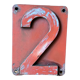 Vintage 1970's 2nd class railroad car plate
