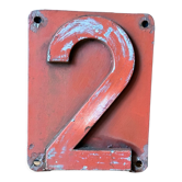 Vintage 1970's 2nd class railroad car plate