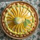 Plat à tarte barbotine Poires