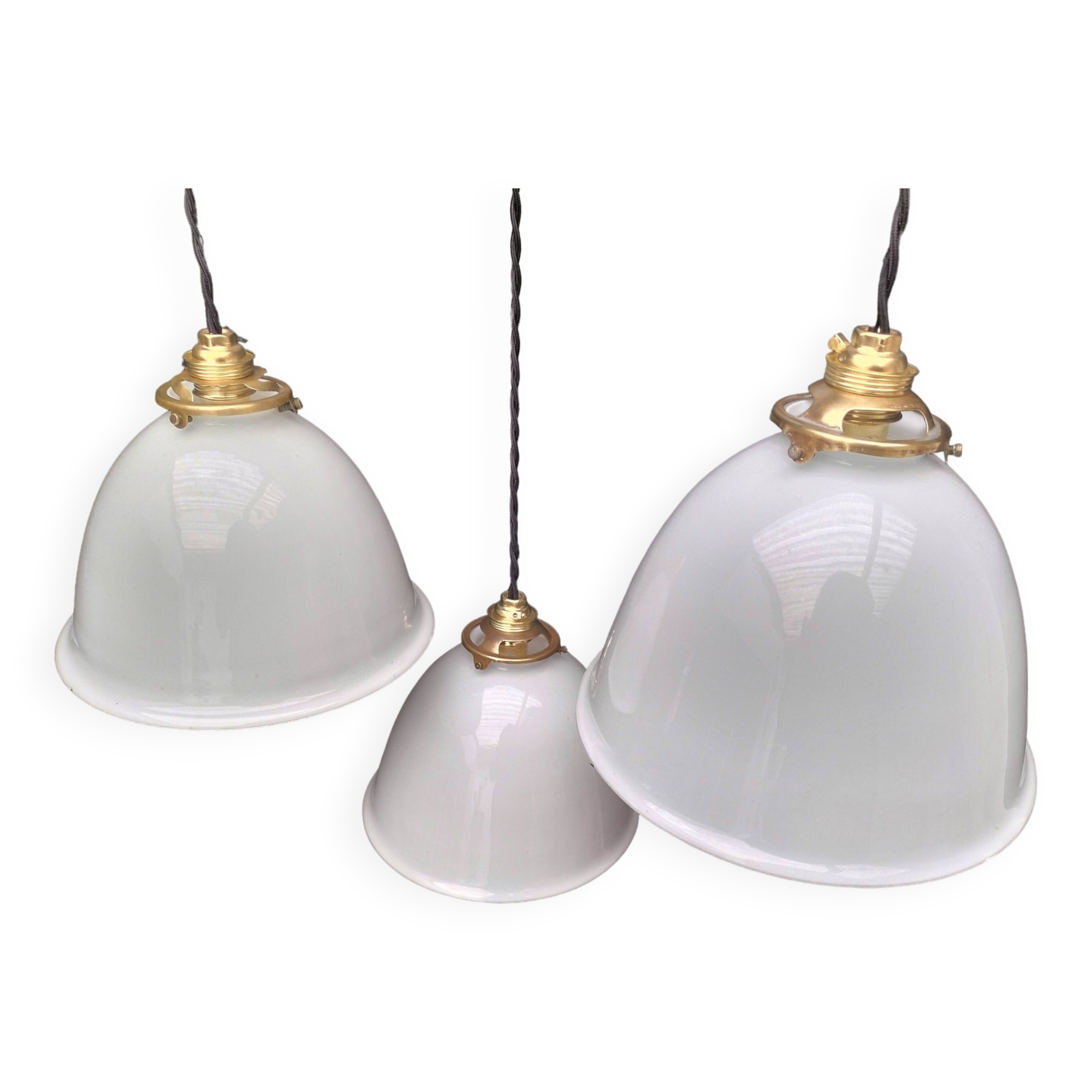 Opaline pendant lights