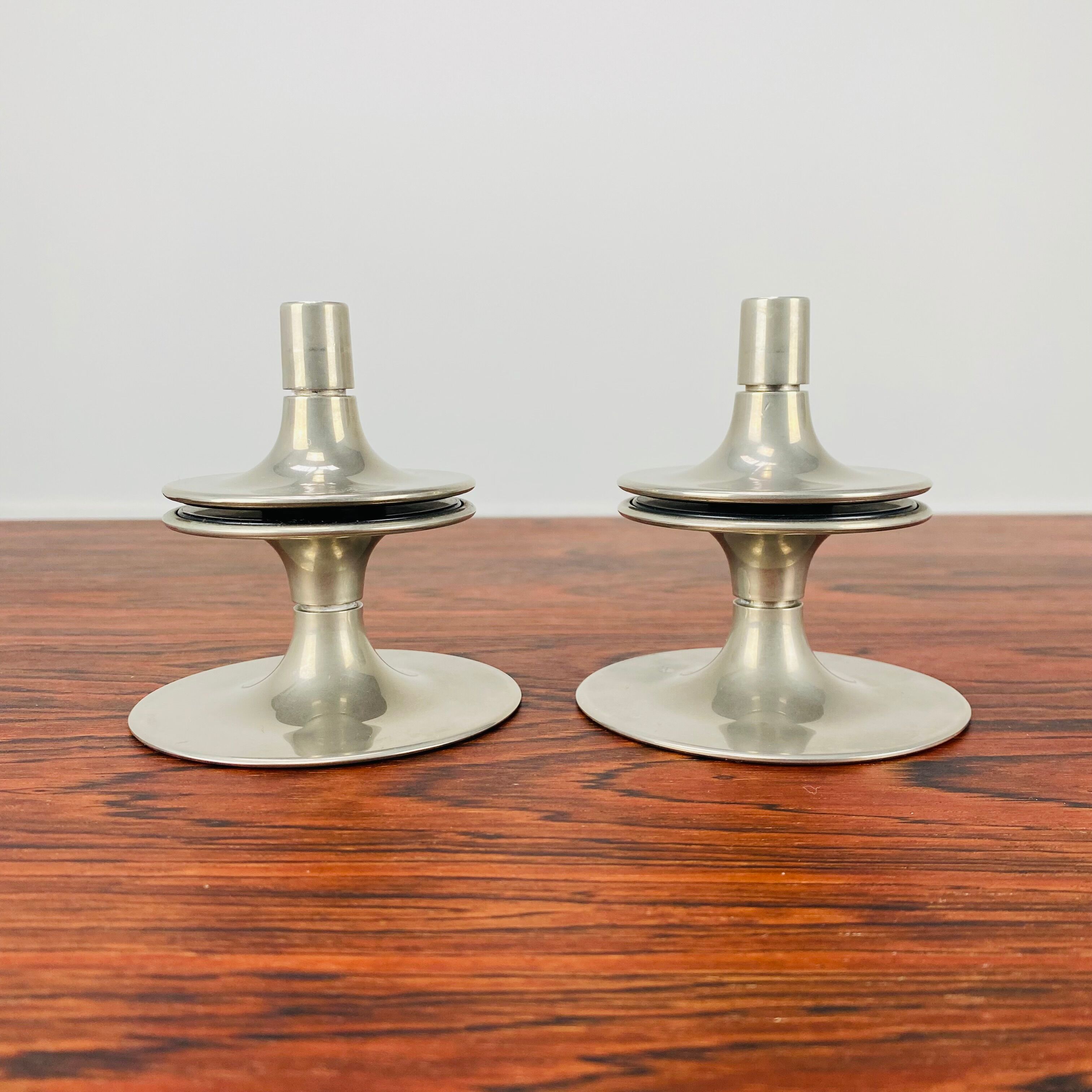 Paire de bougeoirs Fritz Nagel vintage