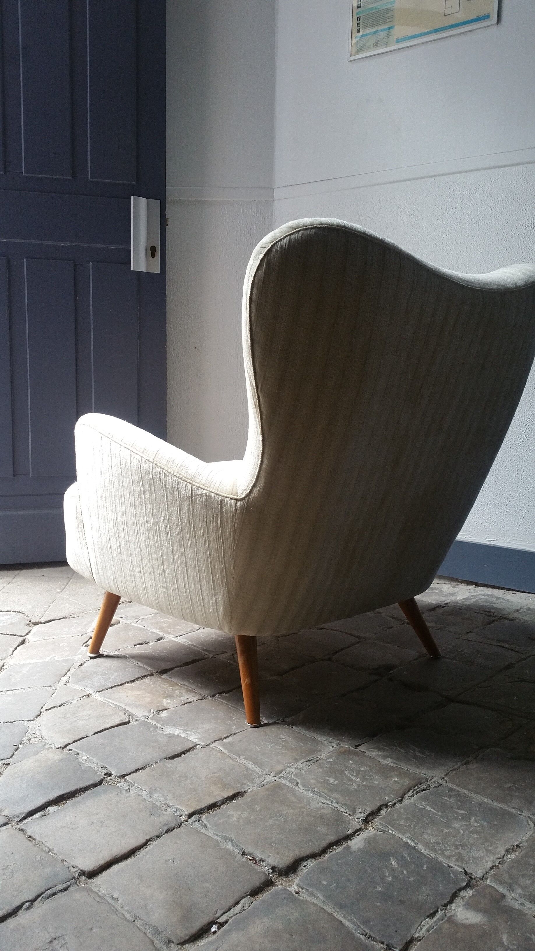 Organic wingback chairs in the 50-60s vintage armchair