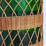 XL bottle lamp foot dressed in rattan 50s