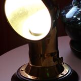 Lampe de table en laiton et bois