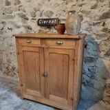 Antique low beech sideboard – France – 1920s