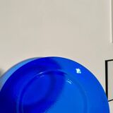 Plat/Assiette en verre bleu vintage