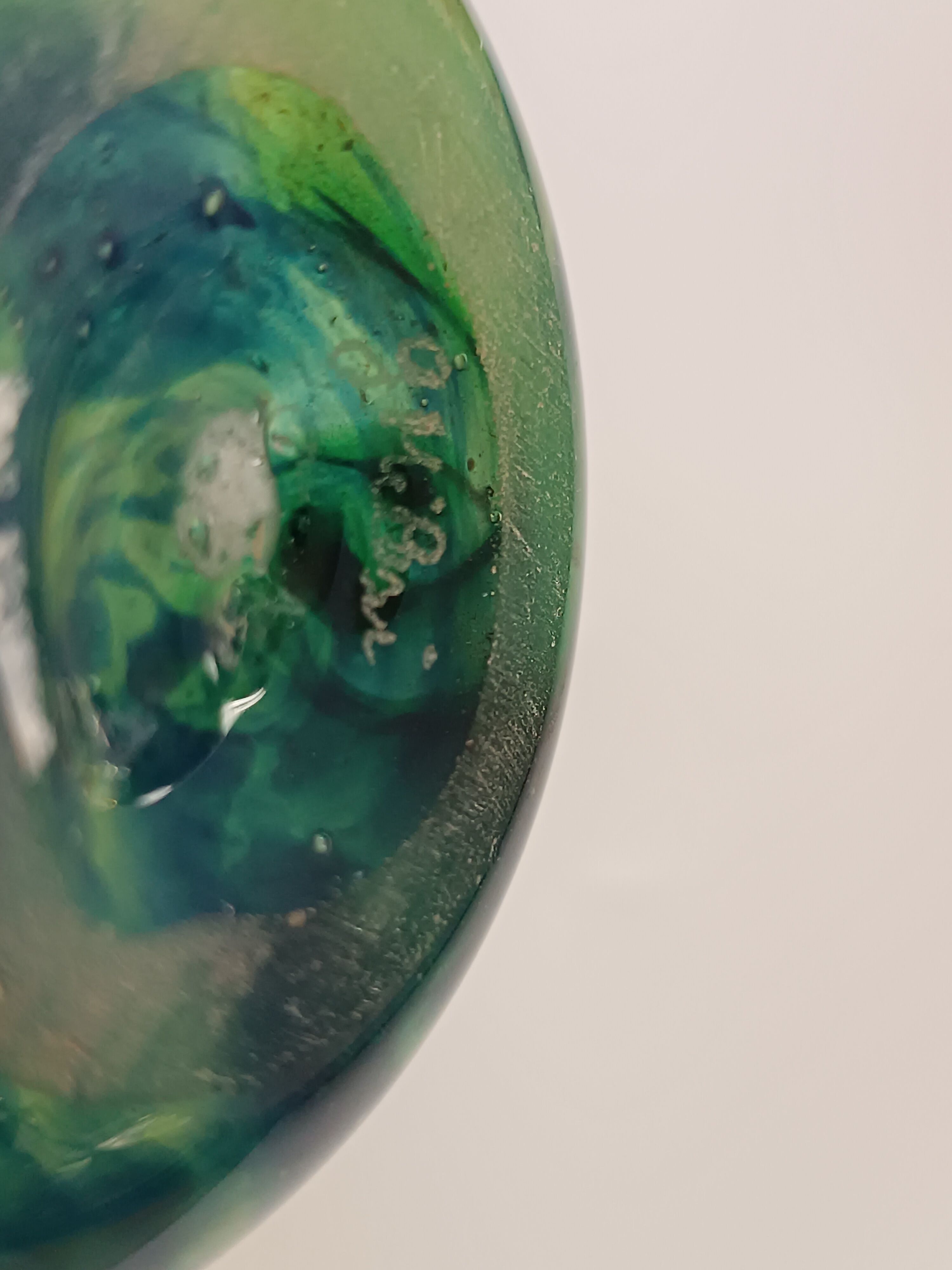 Multicolored glass paste vase signed Gabriel Milesi master glassmaker