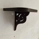 small old openwork wooden wall shelf