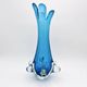 XXL Murano Vase Fratelli Toso Sommerso Blue 44cm 4.7kg Labelled 70s