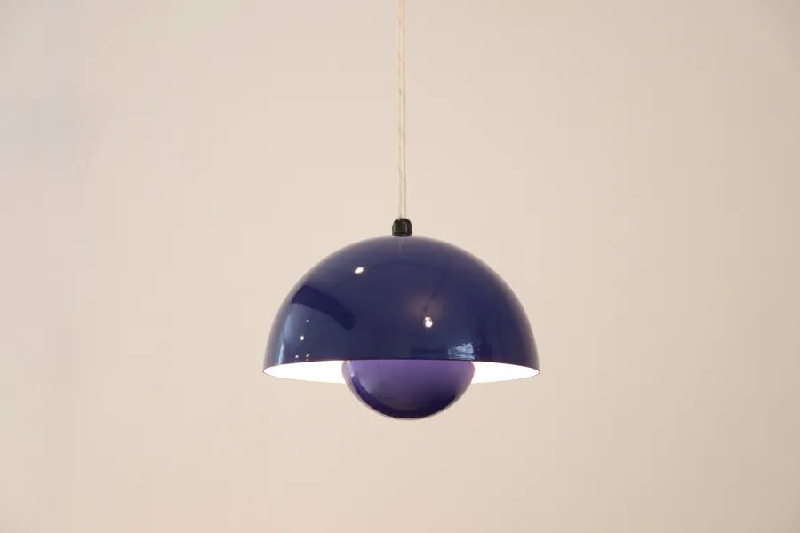 Blue Verner Panton flowerpot pendant lamp from 1970