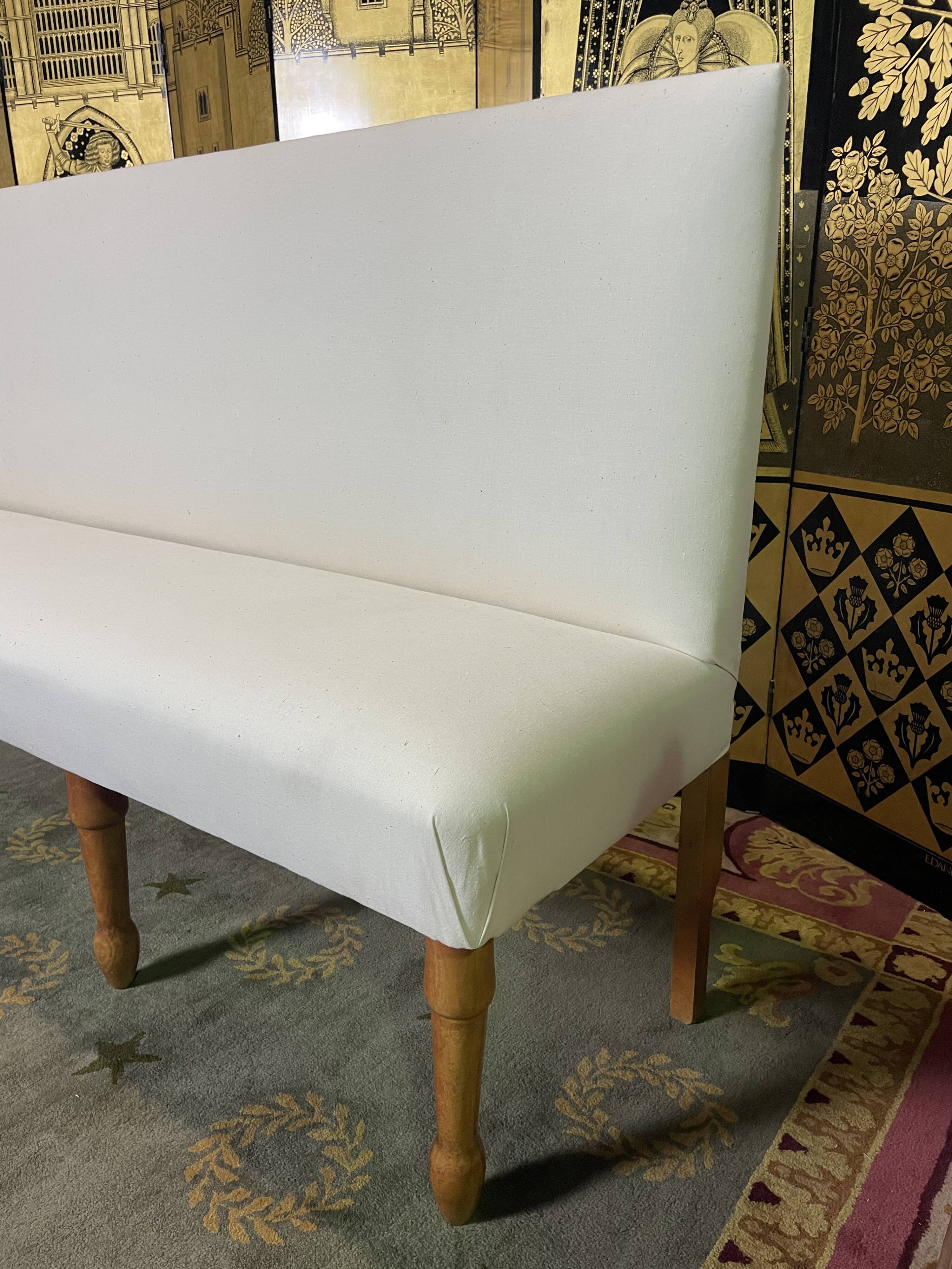 Restored brasserie bistro bench