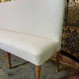 Restored brasserie bistro bench