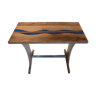 Oak & resin art deco side table