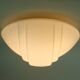 Putzler flush mount plafonnier verre blanc verre satiné années 1970 1980