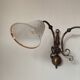 Bronze wall light with 2 lights and 2 granite glass tulips