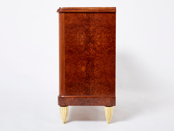 Commode loupe d’amboine dorure  vers 1940s