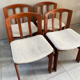 Set of 4 Danish chairs, 60s teak