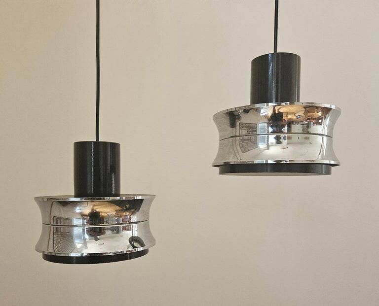Pair of Midcentury Pendants in style of Jo Hammerborg, Denmark, 1970s