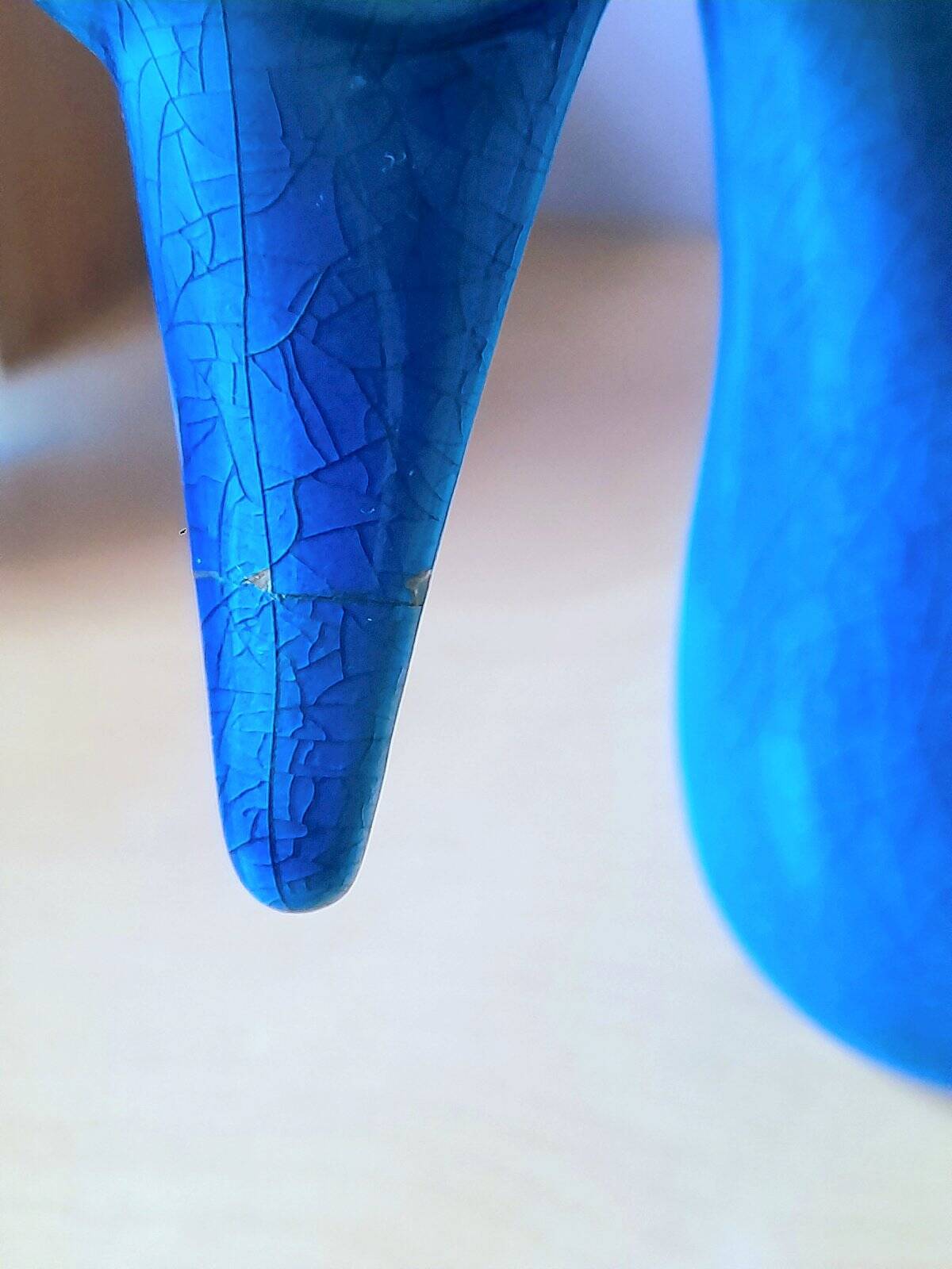 Flower holder G. Cassin zoomorphic 1960 blue ceramic
