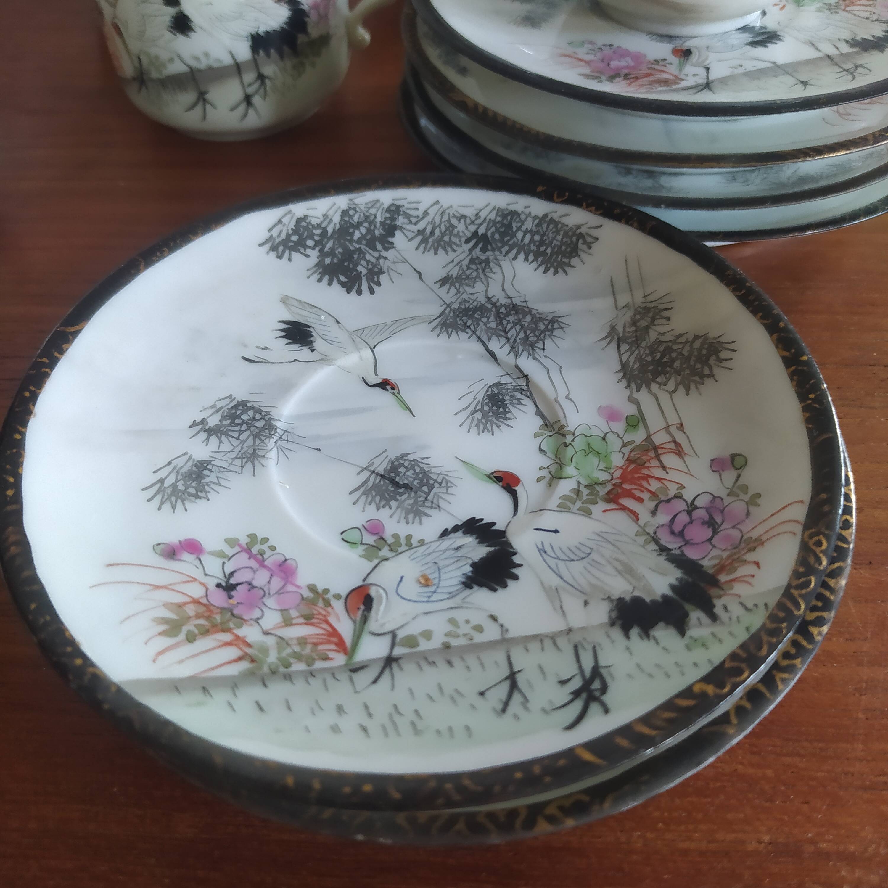 Kutani porcelain coffee service from Japan, early 19th century