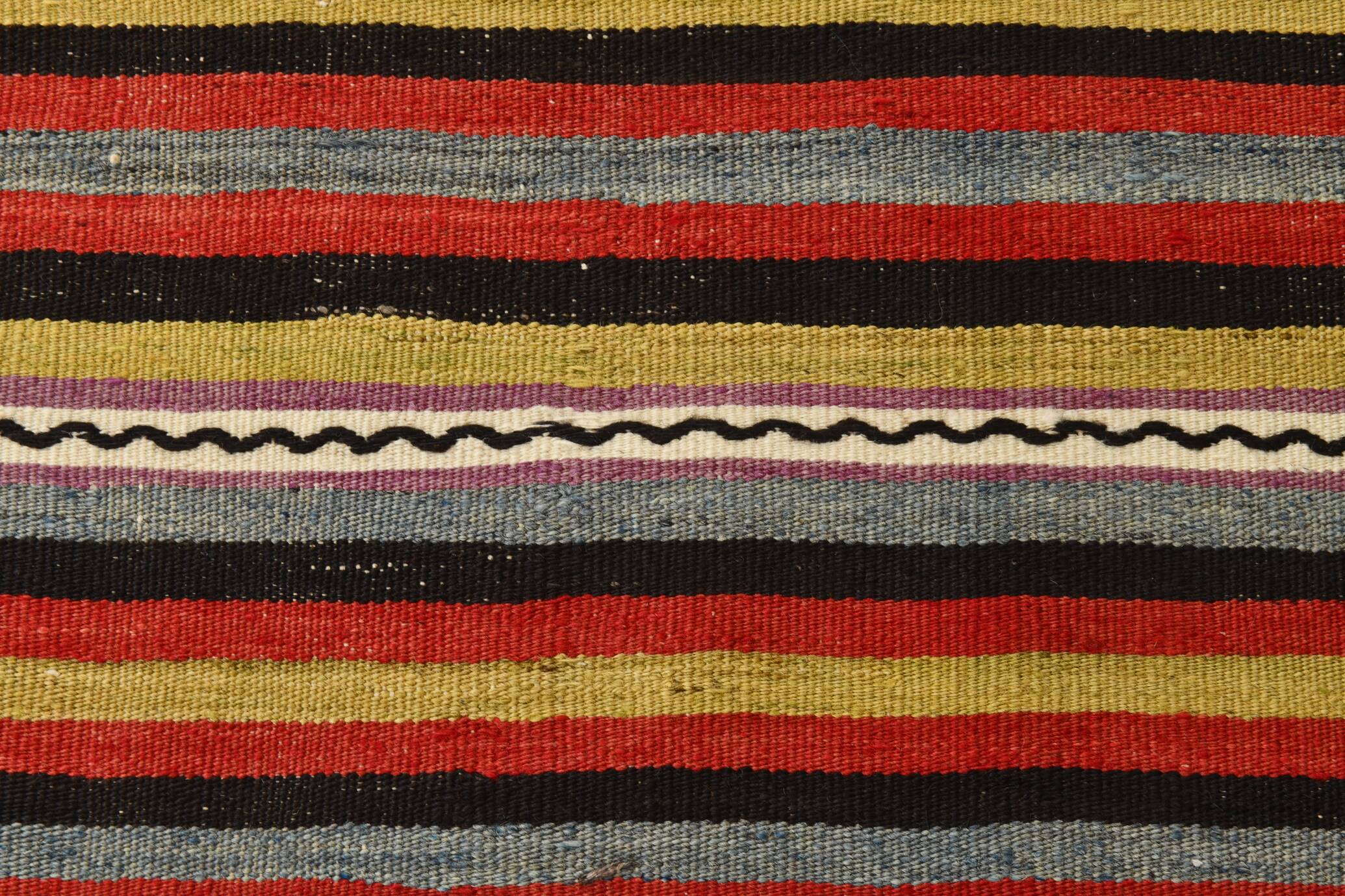 6x8 Red Blue Striped Vintage Kilim Rug  173x243Cm SK 33439