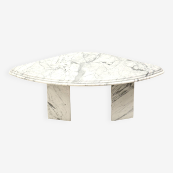 Table basse vintage italienne en marbre des années 1970