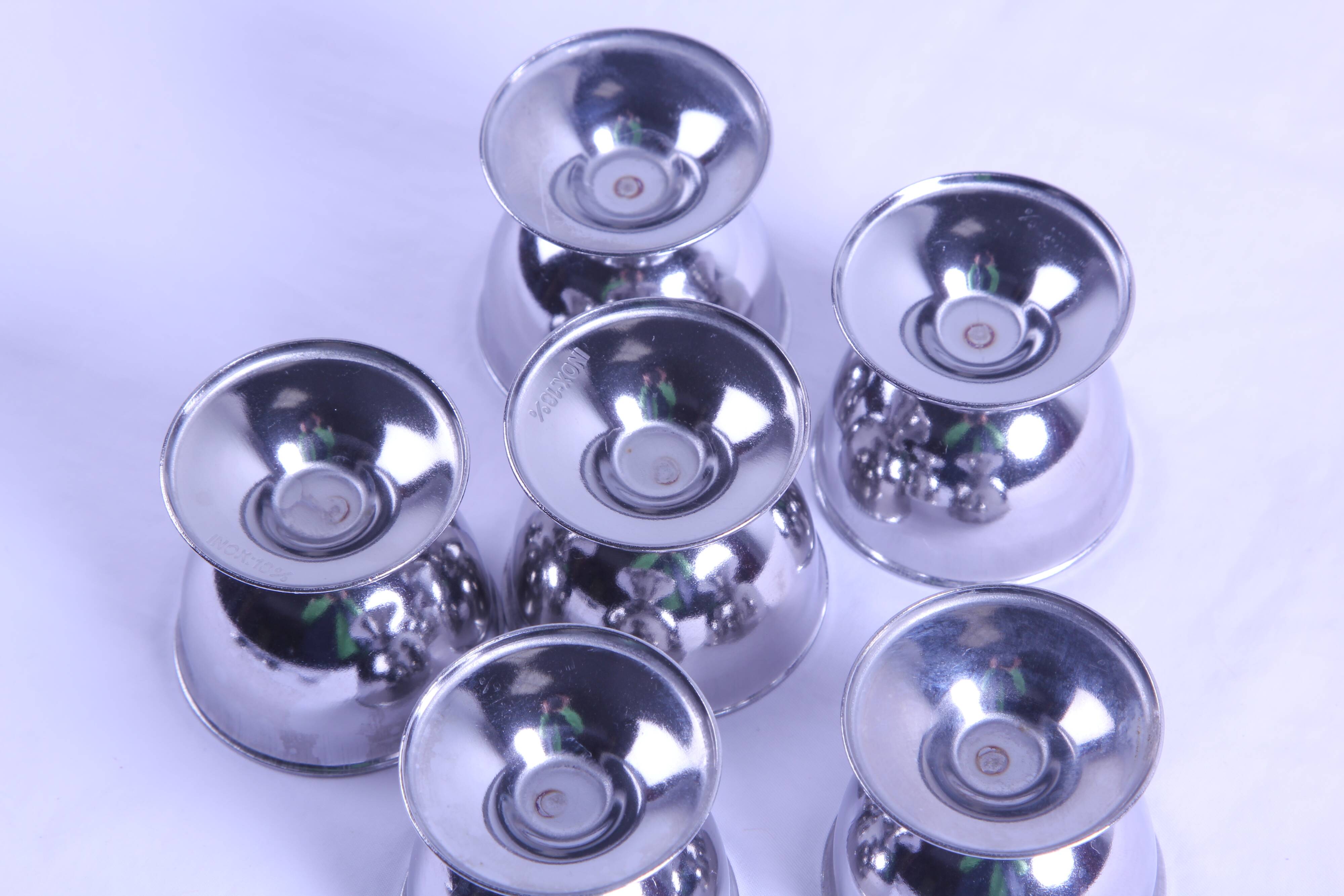 Guy Degrenne vintage metal egg cup set