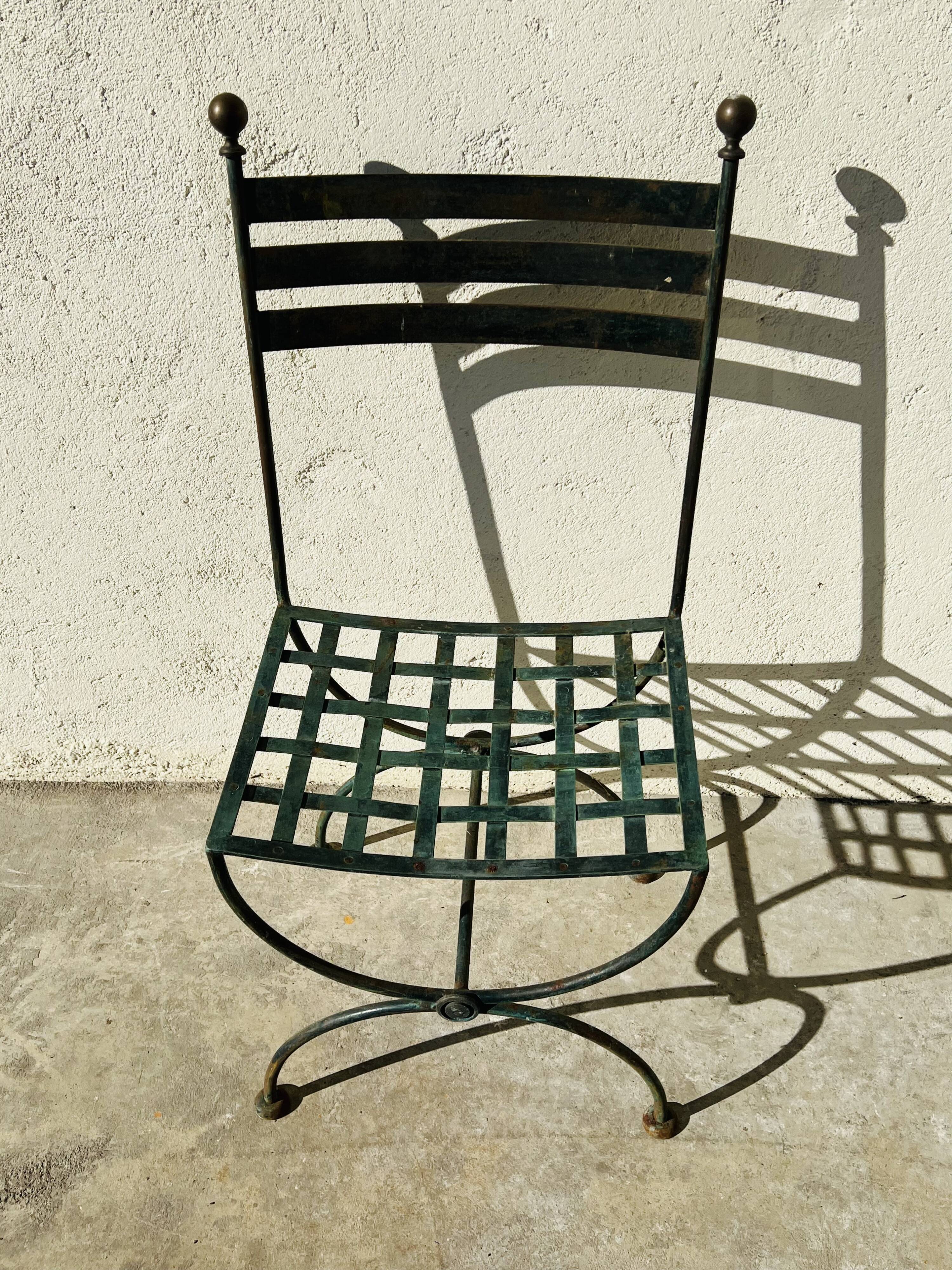 Wrought iron chairs and armchairs
